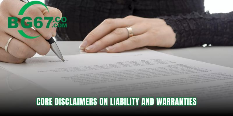 The BG678 disclaimer details our operational legal framework